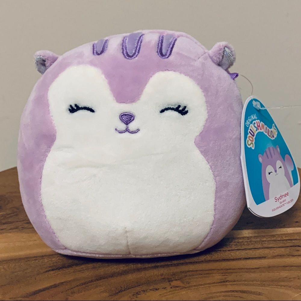 Squishmallow Sydnee Squirrel 🐿, Purple Rainbow 🌈, New 5”